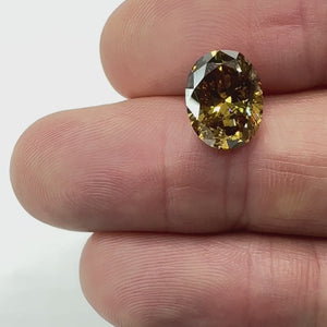 4.52ct | Cognac SI2 Oval Shape Brilliant Cut Diamond - Modern Rustic Diamond
