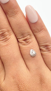 0.83ct | Rustic  Pear Shape Rose Cut Diamond - Modern Rustic Diamond