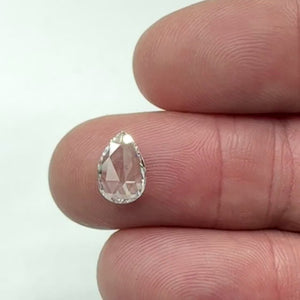 1.02ct | E/VS2 Pear Shape Rose Cut Diamond (GIA) - Modern Rustic Diamond