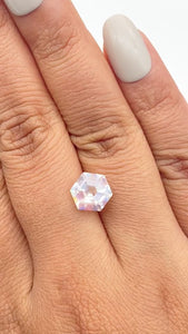 2.47ct |  Hexagon Shape Step Cut Moonstone - Modern Rustic Diamond