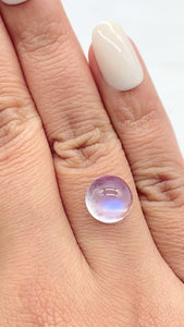 4.11ct |  Round Shape  Moonstone - Modern Rustic Diamond