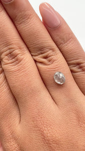 1.21ct | Salt & Pepper Oval Shape Rose Cut Diamond - Modern Rustic Diamond