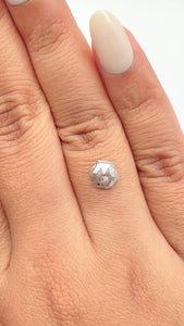 0.93ct | Rustic  Hexagon Shape Rose Cut Diamond - Modern Rustic Diamond
