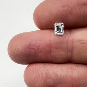 0.71ct | F/SI1 Emerald Shape Brilliant Cut Diamond (EGL USA) - Modern Rustic Diamond