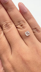 0.94ct | Salt & Pepper Cushion Shape Rose Cut Diamond - Modern Rustic Diamond