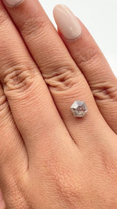1.33ct | Salt & Pepper Hexagon Shape Rose Cut Diamond - Modern Rustic Diamond