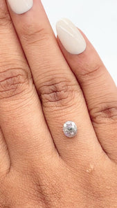 0.73ct | Salt & Pepper Oval Shape Brilliant Cut Diamond - Modern Rustic Diamond