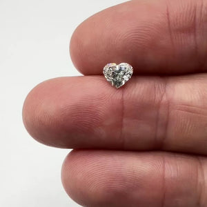 0.91ct | I/I1 Heart Shape Brilliant Cut Diamond (GIA) - Modern Rustic Diamond