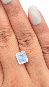 2.78ct |  Emerald Shape Step Cut Moonstone - Modern Rustic Diamond