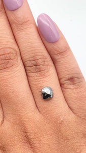 2.03cttw | Black Cushion Shape Rose Cut Diamond Matched Pair - Modern Rustic Diamond