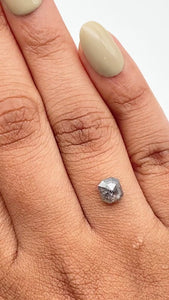 1.06ct | Salt & Pepper Emerald Shape Step Cut Diamond - Modern Rustic Diamond
