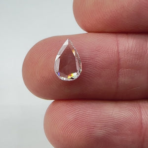 0.72ct | D/VS1 Pear Shape Rose Cut Diamond (GIA) - Modern Rustic Diamond