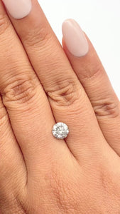 1.27ct | Salt & Pepper Round Shape Brilliant Cut Diamond - Modern Rustic Diamond