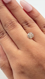 1.51ct | Light Brown VVS Cushion Shape Old Mine Cut Diamond - Modern Rustic Diamond
