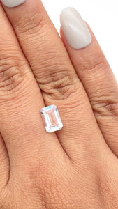 1.58ct |  Emerald Shape Step Cut Moonstone - Modern Rustic Diamond