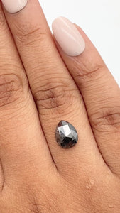 1.45ct | Rustic Pear Shape Rose Cut Diamond - Modern Rustic Diamond