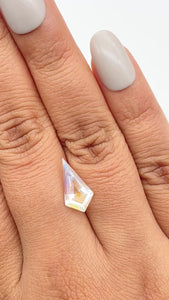 1.93ct |  Kite Shape Step Cut Moonstone - Modern Rustic Diamond