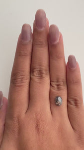 1.15ct | Salt & Pepper Oval Shape Rose Cut Diamond - Modern Rustic Diamond
