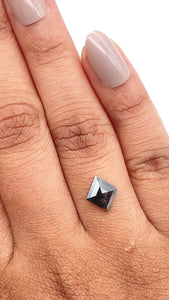 1.18ct | Salt & Pepper Lozenge Shape Rose Cut Diamond - Modern Rustic Diamond