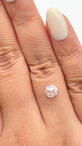 0.74ct | Salt & Pepper Round Shape Rose Cut Diamond - Modern Rustic Diamond
