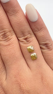 1.27cttw | Salt & Pepper Asscher Shape Step Cut Diamond Matched Pair - Modern Rustic Diamond