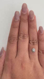 1.07ct | Salt & Pepper Hexagon Shape Rose Cut Diamond - Modern Rustic Diamond