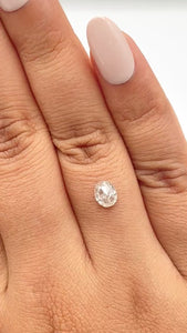 1.02ct | Salt & Pepper Oval Shape Rose Cut Diamond - Modern Rustic Diamond