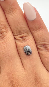 1.05ct | Salt & Pepper Cushion Shape Rose Cut Diamond - Modern Rustic Diamond