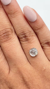 1.60ct | Salt & Pepper Cushion Shape Rose Cut Diamond - Modern Rustic Diamond