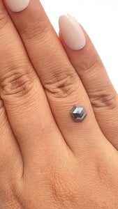 1.13ct | Rustic  Hexagon Shape Rose Cut Diamond - Modern Rustic Diamond