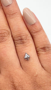 0.58ct | Salt & Pepper Kite Shape Step Cut Diamond - Modern Rustic Diamond