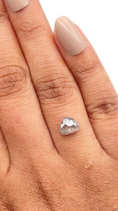 1.04ct | Salt & Pepper Pear Shape Rose Cut Diamond - Modern Rustic Diamond