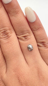 1.02ct | Salt & Pepper Oval Shape Brilliant Cut Diamond - Modern Rustic Diamond