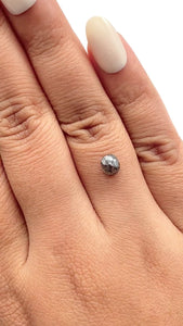 0.80ct | Salt & Pepper Cushion Shape Rose Cut Diamond - Modern Rustic Diamond