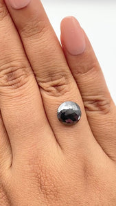 3.66ct | Black/ Round Shape Rose Cut Diamond - Modern Rustic Diamond