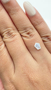 0.63ct | Salt & Pepper Shield Shape Rose Cut Diamond - Modern Rustic Diamond