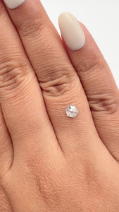 0.56ct | Rustic  Hexagon Shape Step Cut Diamond - Modern Rustic Diamond