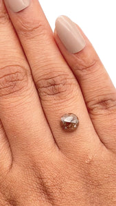 1.26ct | Salt & Pepper Round Shape Rose Cut Diamond - Modern Rustic Diamond