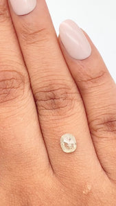 0.59ct | Rustic  Cushion Shape Rose Cut Diamond - Modern Rustic Diamond