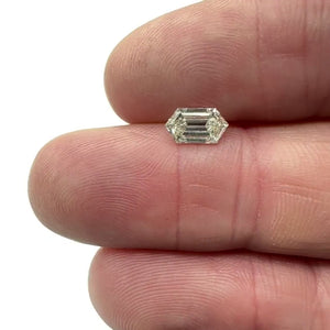 0.79ct | Light Color VS Hexagon Shape Brilliant Cut Diamond - Modern Rustic Diamond