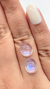 6.51cttw | Blue Oval Shape  Diamond Matched Pair - Modern Rustic Diamond