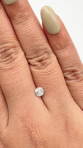 0.54ct | Salt & Pepper Round Shape Brilliant Cut Diamond - Modern Rustic Diamond