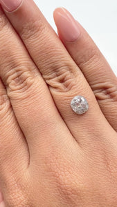 1.20ct | Salt & Pepper Cushion Shape Rose Cut Diamond - Modern Rustic Diamond