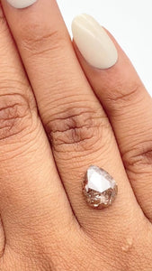 2.44ct | Rustic Pear Shape Rose Cut Diamond - Modern Rustic Diamond