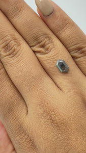 1.08ct | Salt & Pepper Hexagon Shape Rose Cut Diamond - Modern Rustic Diamond