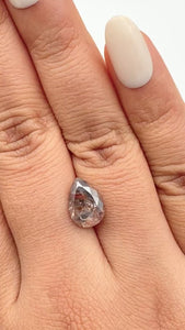 3.50ct | Rustic Grayish Red Pear Shape Brilliant Cut Diamond - Modern Rustic Diamond