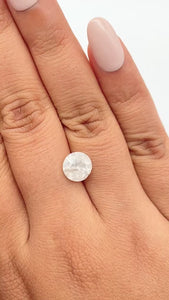 2.71ct | Salt & Pepper Round Shape Brilliant Cut Diamond - Modern Rustic Diamond