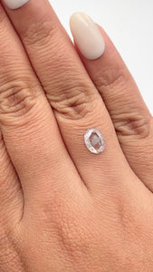 0.81ct | Rustic Oval Shape Rose Cut Diamond - Modern Rustic Diamond