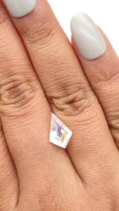 1.58ct |  Kite Shape Step Cut Moonstone - Modern Rustic Diamond