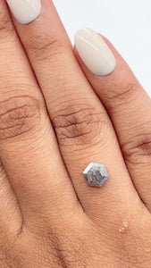 0.94ct | Rustic  Hexagon Shape Rose Cut Diamond - Modern Rustic Diamond